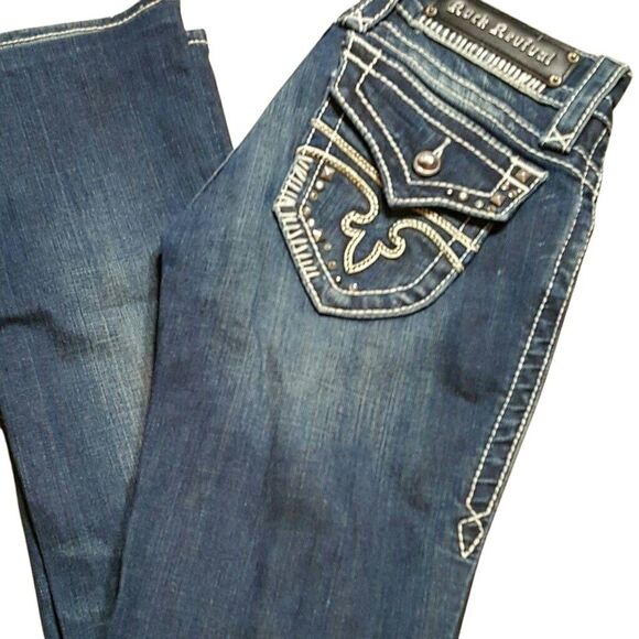 Rock Revivel Jen Boot Jeans 25/31 - Picture 1 of 5